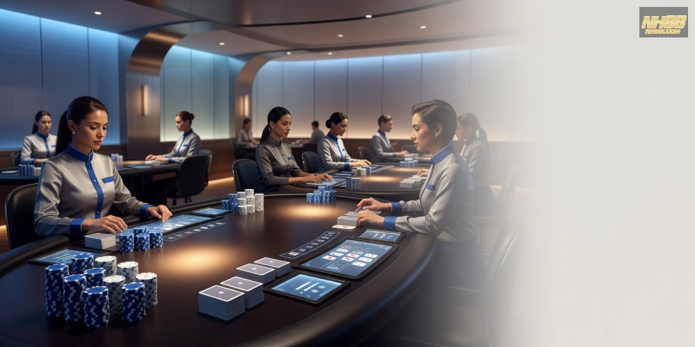 Hình ảnh các bàn baccarat live casino nh88 đa dạng mức cược hấp dẫn người chơi