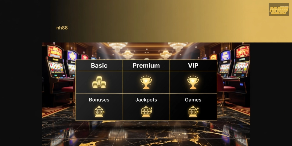 Hiển thị bảng giá chi tiết các gói chơi slot live trên nh88 với ưu đãi hấp dẫn