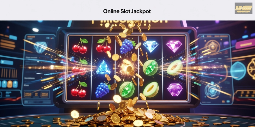 Minh họa khái niệm game nổ hũ với jackpot lớn trên nền tảng NH88 uy tín.
