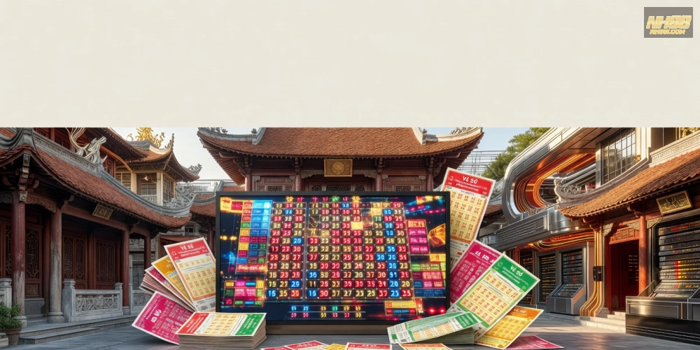 Hình minh họa khái niệm xổ số miền trung nh88 với các yếu tố truyền thống và hiện đại