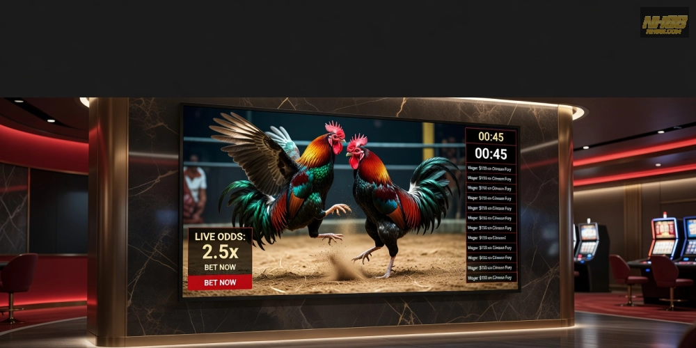 Minh họa khái niệm trực tiếp đá gà casino nh88 với giao diện streaming hiện đại